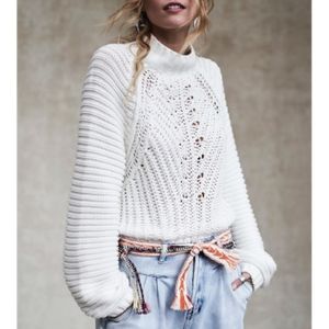 Elegant White Knit Sweater